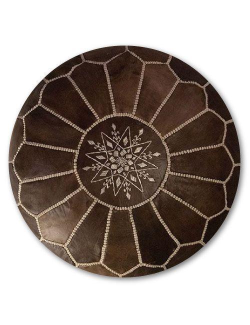 boholand™ Moroccan Pouf Ottoman 100% Genuine Leather - boholandesing