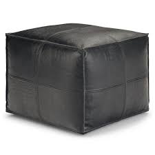 Boholand™ Moroccan Square Leather Pouf