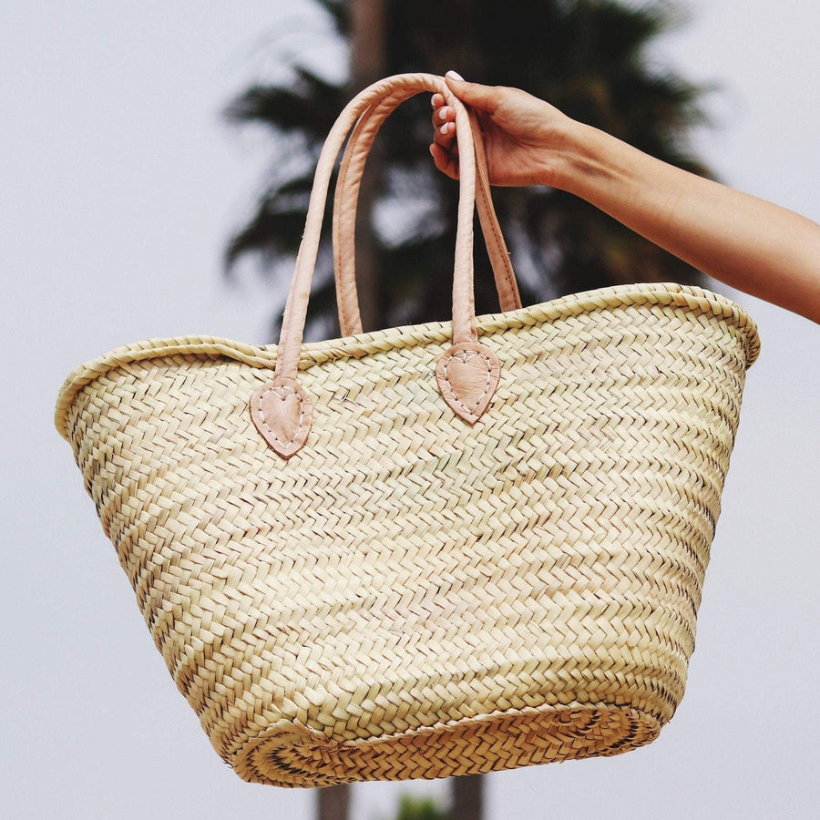 purifyou French Market Basket Bag, Small (14x7) Handmade Moroccan Seagrass  Basket Straw Bags For Sum…See more purifyou French Market Basket Bag, Small